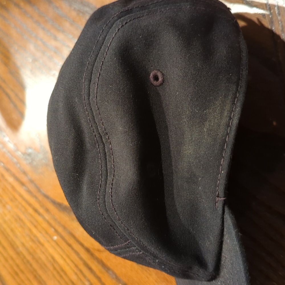 Prana 5 Panel Flatbill Hat Cap Adjustable Back Black - Picture 4 of 8